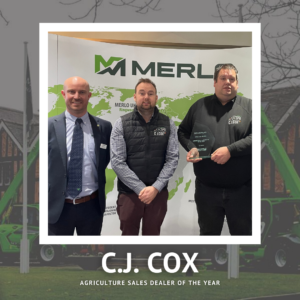 C.J. Cox, winners of Merlo Agriculture Sales Dealer of the Year